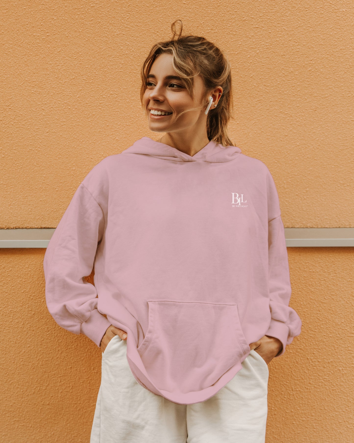 Be The Light Hoodie Pink
