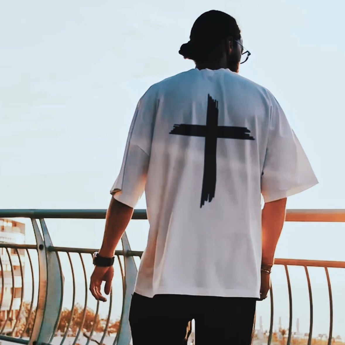 T-shirt Cross White